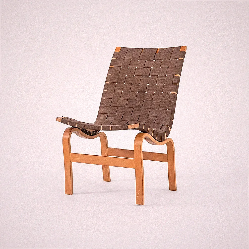 1960s Eva Lounge Chair, Model 41 by Bruno Mathsson for Firma Karl Mathsson Beech