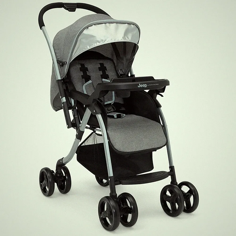 Coche Para Bebes Carriolas Para Niño Kids Baby Stroller with Canopy Black/Gray